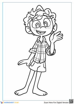 Luca Coloring Page – Friendly Italian Seaside Boy