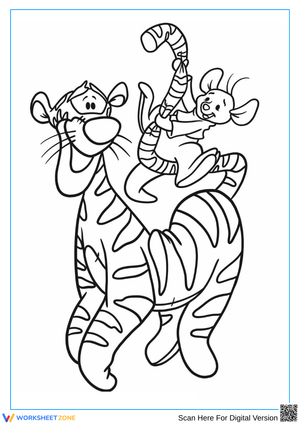 Roo and Tigger Coloring Page – Playful Tail Time Fun