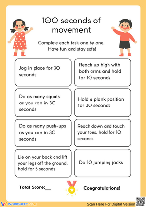 100 Seconds of Movement for Kids
