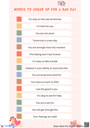 Words to Cheer Up Students on a Bad Day