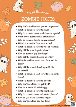 Silly Zombie Jokes for Halloween Laughs