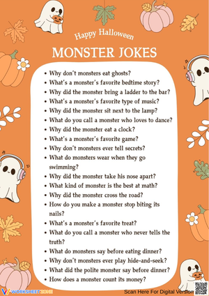 Funny Monster Jokes for Halloween Fun