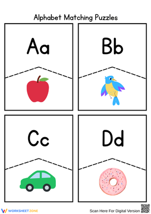 A to Z Alphabet Matching Puzzles