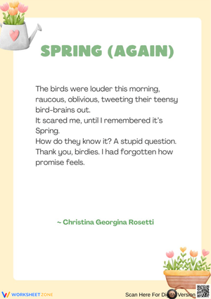 Spring Poem Printable – “Spring (Again)”