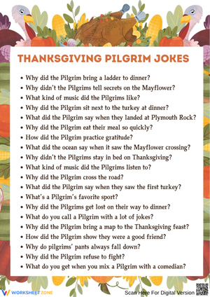 Thanksgiving Pilgrim Jokes for Kids – Funny Holiday Activity