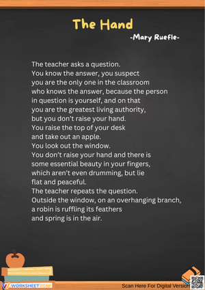 The Hand by Mary Ruefle – Printable Classroom Poetry