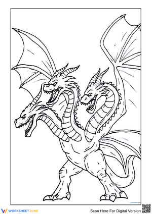King Ghidorah Coloring Page – Legendary Kaiju Dragon