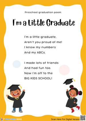 I’m a Little Graduate – Preschool Graduation Poem