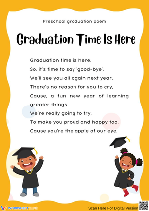 Graduation Time Is Here – End-of-Year Poem