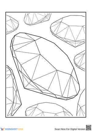 Oval Diamond Pattern Coloring Page