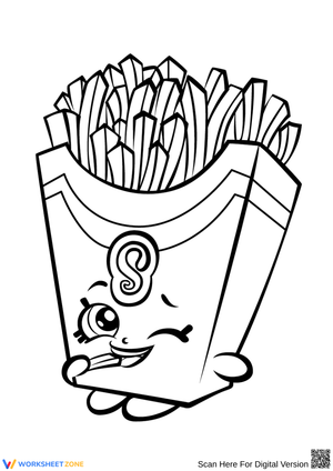 Shopkins French Fries Coloring Page