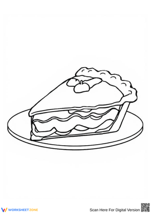 Apple Pie Coloring Page for Kids