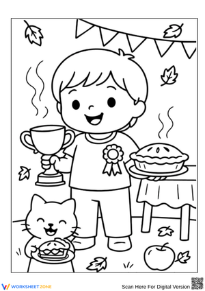 Apple Pie Contest Coloring Page