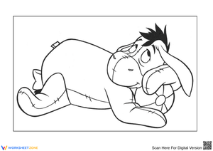 Relaxing Eeyore Coloring Page