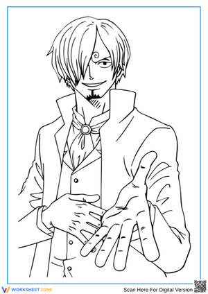 Charming Sanji Coloring Page