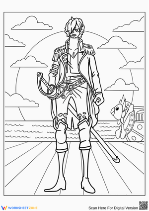 Pirate Sanji Coloring Page