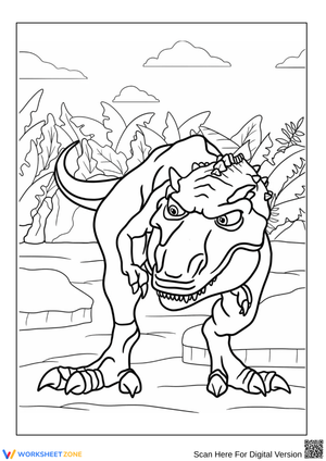 Ice Age T-Rex Coloring Page