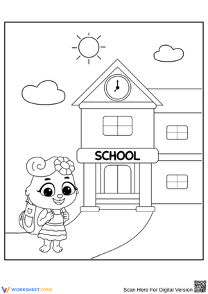 Back to School Coloring Page for Kids