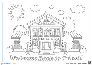 Welcome Back to School Coloring Page