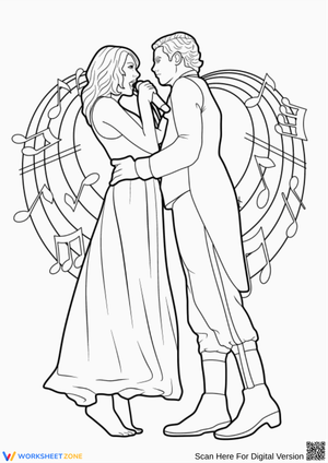 Romantic Taylor Swift Duet Coloring Page