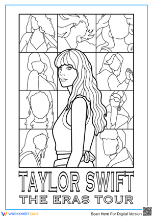 Taylor Swift Eras Tour Coloring Page