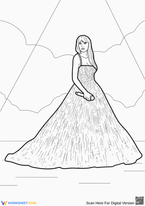 Taylor Swift Glamorous Stage Coloring Page