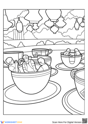 Disneyland Teacup Ride Coloring Page
