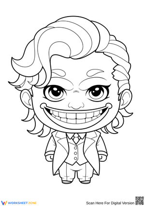 Chibi Joker Coloring Page