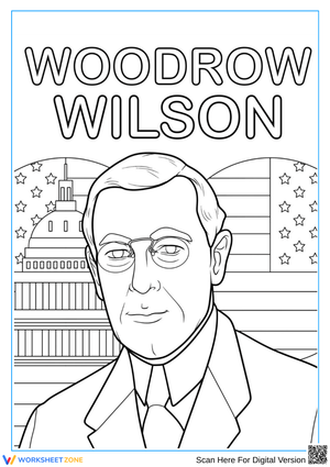 Woodrow Wilson Coloring Page - The 28th U.S. President