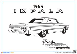 1964 Chevy Impala – Classic Car Coloring Page