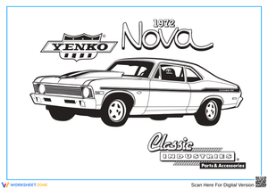 1972 Yenko Nova – Classic Car Coloring Page