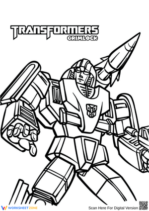 Transformers Grimlock Action Coloring Page