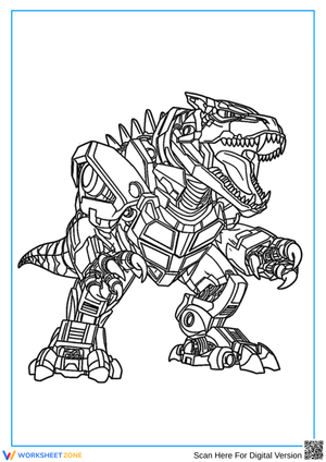 Grimlock Dinosaur Form Coloring Page