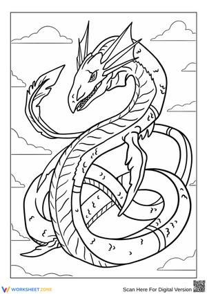 Dragon Digimon Coloring Page – Mythical Beast in Action