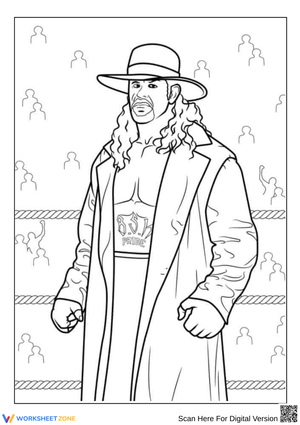 The Undertaker WWE Coloring Page – Legendary Wrestler