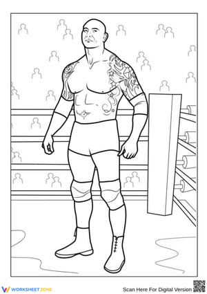 WWE Batista Coloring Page – The Animal in the Ring