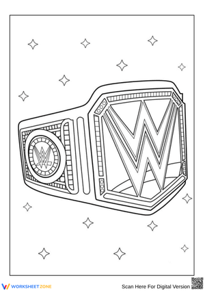 WWE Championship Belt Coloring Page – Ultimate Victory Design