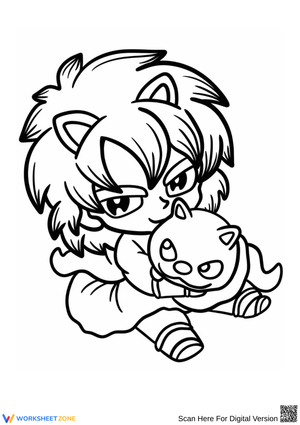Epic Broly Coloring Page – Legendary Super Saiyan Action Pose