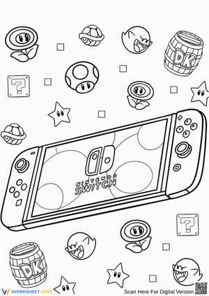 Nintendo Switch Power-Up Coloring Page