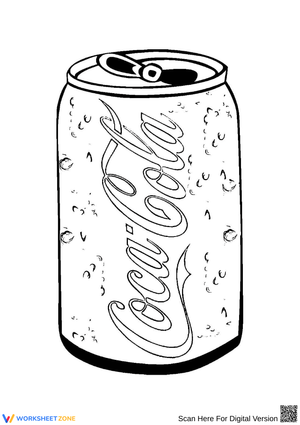 Coca-Cola Can Coloring Page – Fizzy Beverage Design