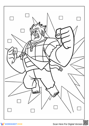 Wreck-It Ralph Power Pose Coloring Page