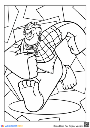 Wreck-It Ralph Running Coloring Page