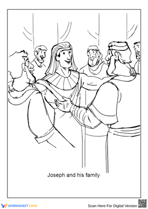 Joseph Reunites with His Brothers Coloring Page