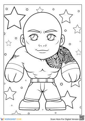 The Rock Coloring Pages – Bold, Fun & Chibi Styles