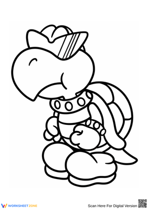 Larry Koopa Coloring Page – Super Mario Villain