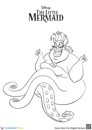 Ursula Coloring Page from The Little Mermaid