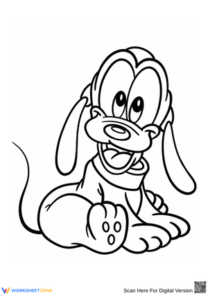 Baby Pluto Coloring Page