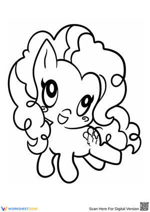 Cute Pinkie Pie My Little Pony Coloring Page