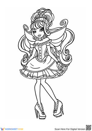Ever After High Fairy Princess Coloring Page