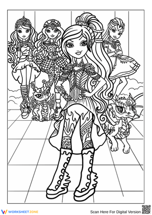 Ever After High Dragon Games Coloring Page